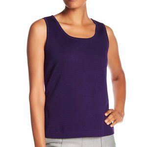 St John Dark Purple Knit Tank Size Small